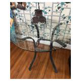Wrought Iron and Glass Table