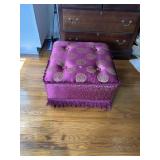 Purple Ottoman Storage with shoes
