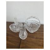 Crystal Basket/Carafe Lot