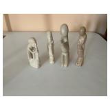 Hand carved soapstone figures