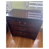Vintage White Chinoiserie Chest of Drawers