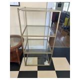 Metal and Glass Display Stand-bottom glass broke