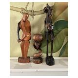 Hand Carved Wooden Tribal Statues