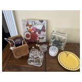 Mixed Lot-partylite, trinket box, wall art, more