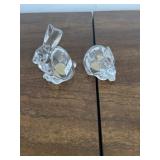 Gorham Crystal Bunny Salt and Pepper