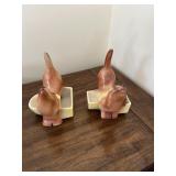 1950 AL Hirsch Ceramic Dachshund Dresser Caddies