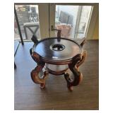 Carved Wooden Plant Stand/Fishbowl Stand