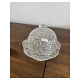 Antique Pressed Glass Butter Dish