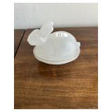 Vintage Opaque Bunny on Nest