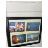 Framed World Trade Center Postcards