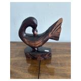 Vintage Hand Carved Wooden Bird