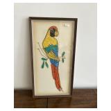 1960s mid-century modern gravel art wall plaque