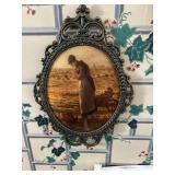 Vintage Convex Bubble Glass Farmer's Wife