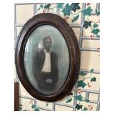 Large Antique Bubble Glass Frame