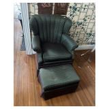 Wingback Arm Chair with footstool