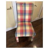 high-backed upholstered dining chair