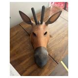 Hand Carved Safari Wallo Mask-Giraffe