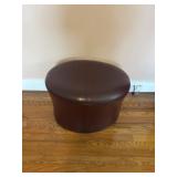 Faux Leather Ottoman