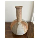 Ribbed Panel Studio Pottery Vase
