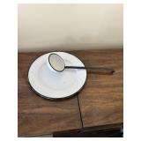 Enamel Plate and Ladel