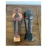 Vintage Hand carved wooden tribal mask lot