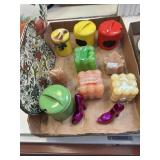 Miscellaneous Box Lot-Condiment Jars/Candles