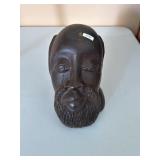 Heavy Exotic Wood Hand Carved Head