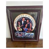 Barrack Obama and 1st Family Framed Print