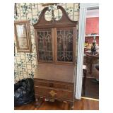 Vintage Chippendale Style Mahogany Secretary