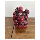 Red Resin Laughing Buddha
