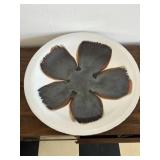 Arhaus Reactive Glaze Sculptural Floral Wall Art