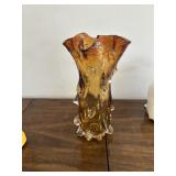 Vintage Textured Art Glass Vase