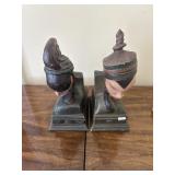 Vintage Asian Inspired Chalkware Bookends