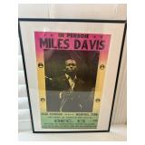 Framed Miles Davis Poster