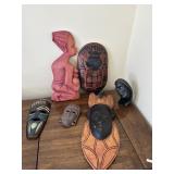 Hand carved wooden tribal art