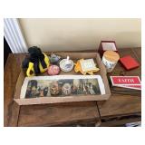 Mixed lot-platter, candle and more