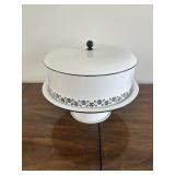 Enamel Cake Stand With Lid