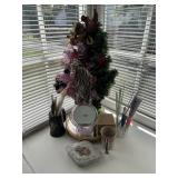 Mixed Lot-Porcelain Trinket dish, trees and more