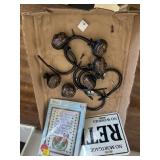 Metal Retired License plate/cross stitch/tie backs