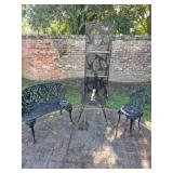 Wrought Iron Patio Set- Settee is flawed