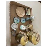 Miscellanous Lot-Paper weights/marble statue/more