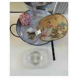 Round Metal Tray with contents
