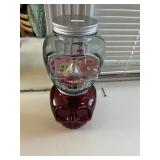 Red Glass/Clear Glass Skull Jars