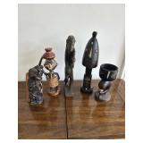 Vintage Hand Carved Wooden Tribal Figures