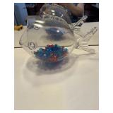 Art Glass Fish Vase