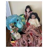 Stuff Animal, Mop Doll, Doll Lot