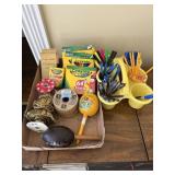 Crayons, Pens, Ribbon and more