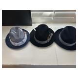 Appears New Men's Fedora Hat Lot