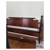 Queen Size Cherry Wood Bed w/side rails