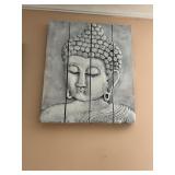 24x24 Buddha Textured Wall Art